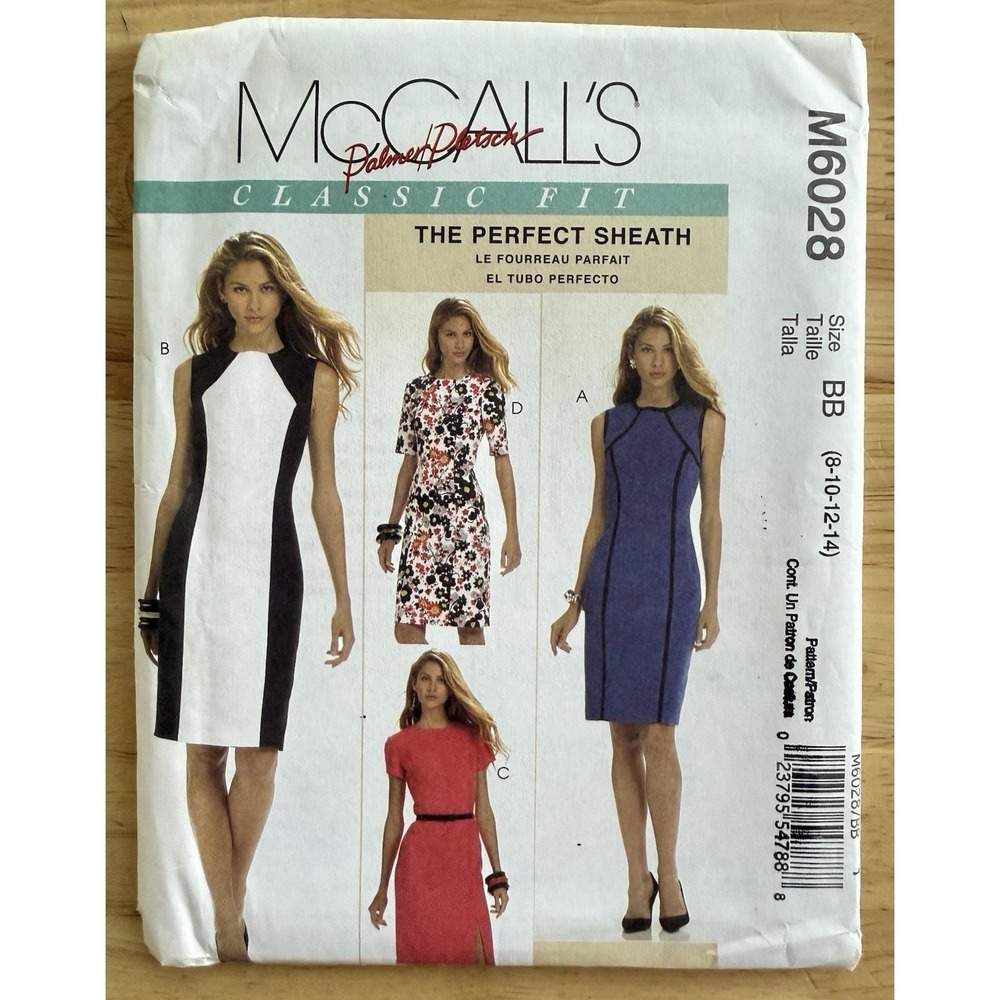 McCall's Pattern M6028 Misses' Dress Size 8 10 12‎ 14 Uncut FF